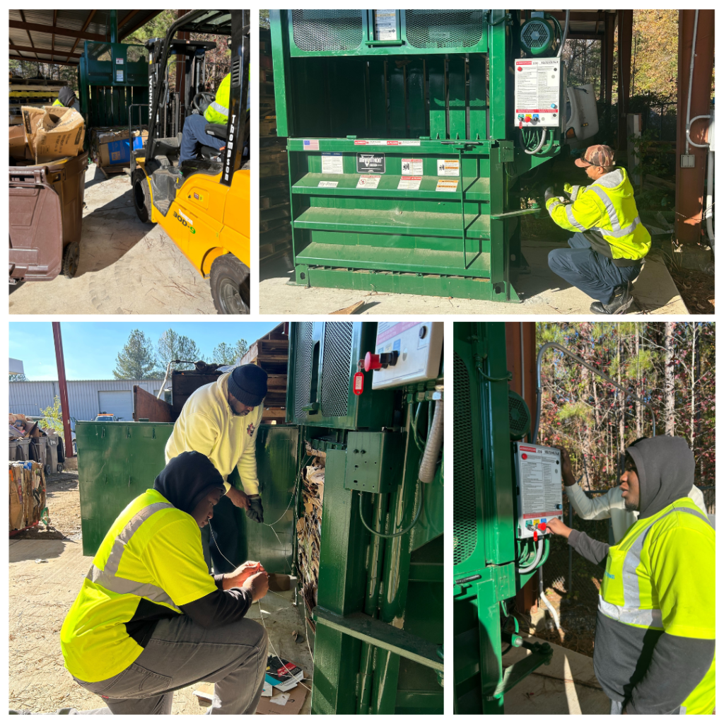 various recycling operations conducted at center
